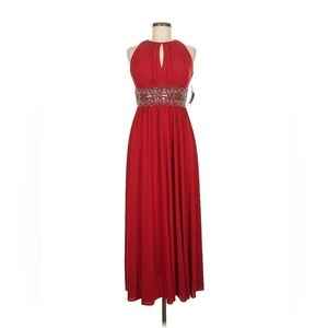 R&M Richards Halter Maxi Evening Gown